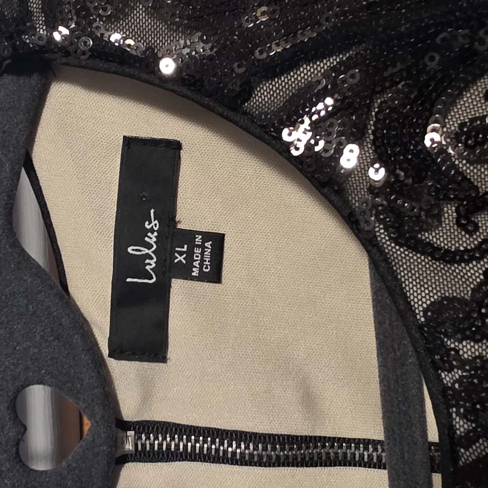 Lulu's Black Sequin Dress - Picture 3 of 3